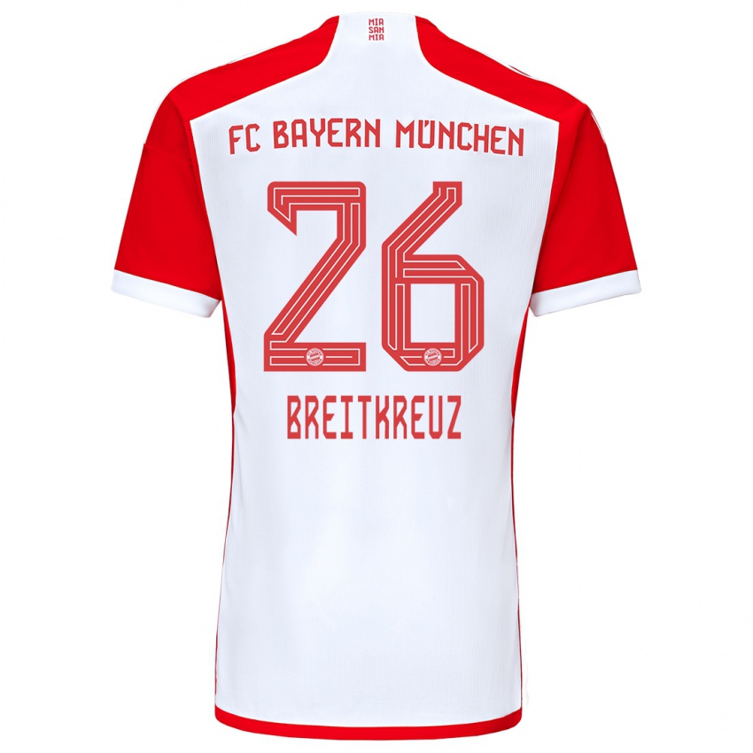 Kinder Steve Breitkreuz #26 Rot-Weiss Heimtrikot Trikot 2023/24 T-Shirt Schweiz