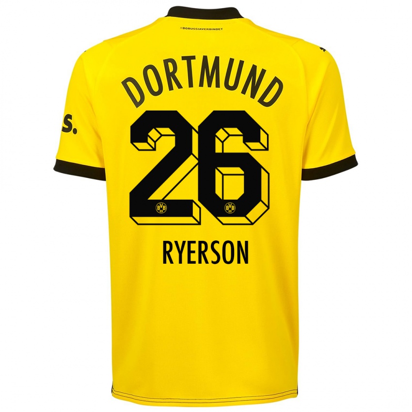 Kinder Julian Ryerson #26 Gelb Heimtrikot Trikot 2023/24 T-Shirt Schweiz