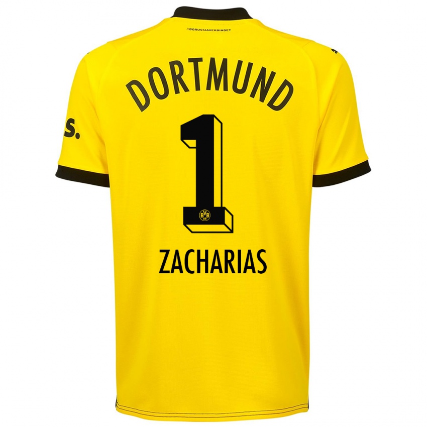 Kinder Marlon Zacharias #1 Gelb Heimtrikot Trikot 2023/24 T-Shirt Schweiz