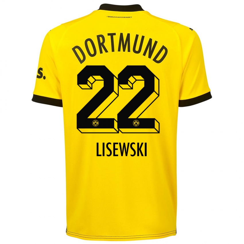Kinder Robin Lisewski #22 Gelb Heimtrikot Trikot 2023/24 T-Shirt Schweiz