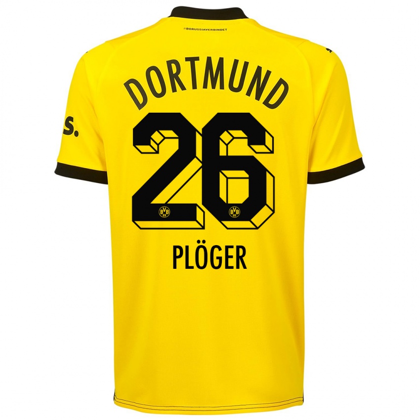 Kinder Dustin Plöger #26 Gelb Heimtrikot Trikot 2023/24 T-Shirt Schweiz