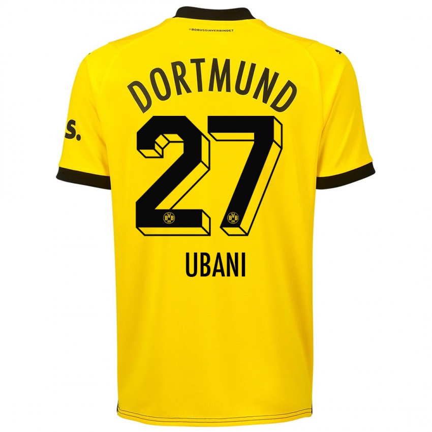 Kinder Marlon Ubani #27 Gelb Heimtrikot Trikot 2023/24 T-Shirt Schweiz