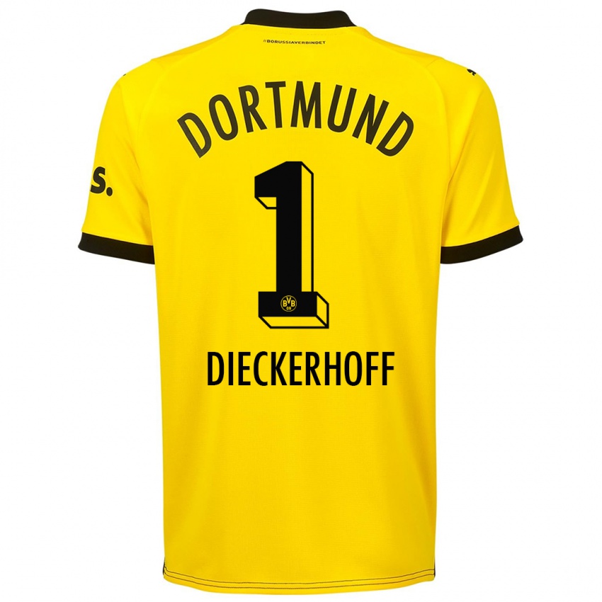Kinder Max Dieckerhoff #1 Gelb Heimtrikot Trikot 2023/24 T-Shirt Schweiz