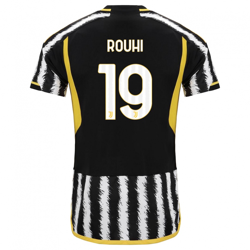 Kinder Jonas Rouhi #19 Schwarz-Weiss Heimtrikot Trikot 2023/24 T-Shirt Schweiz