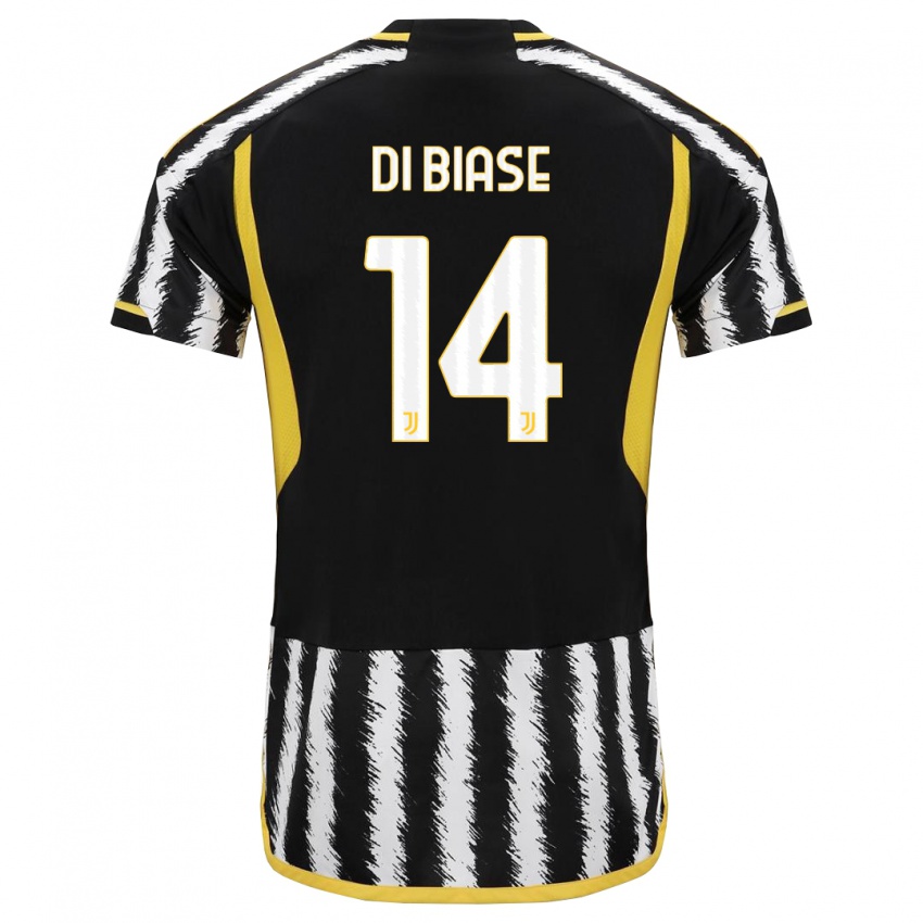 Kinder Gianmarco Di Biase #14 Schwarz-Weiss Heimtrikot Trikot 2023/24 T-Shirt Schweiz