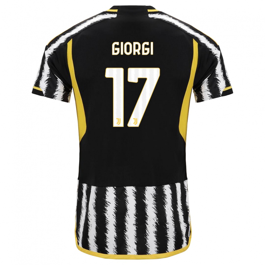 Kinder Lorenzo Giorgi #17 Schwarz-Weiss Heimtrikot Trikot 2023/24 T-Shirt Schweiz