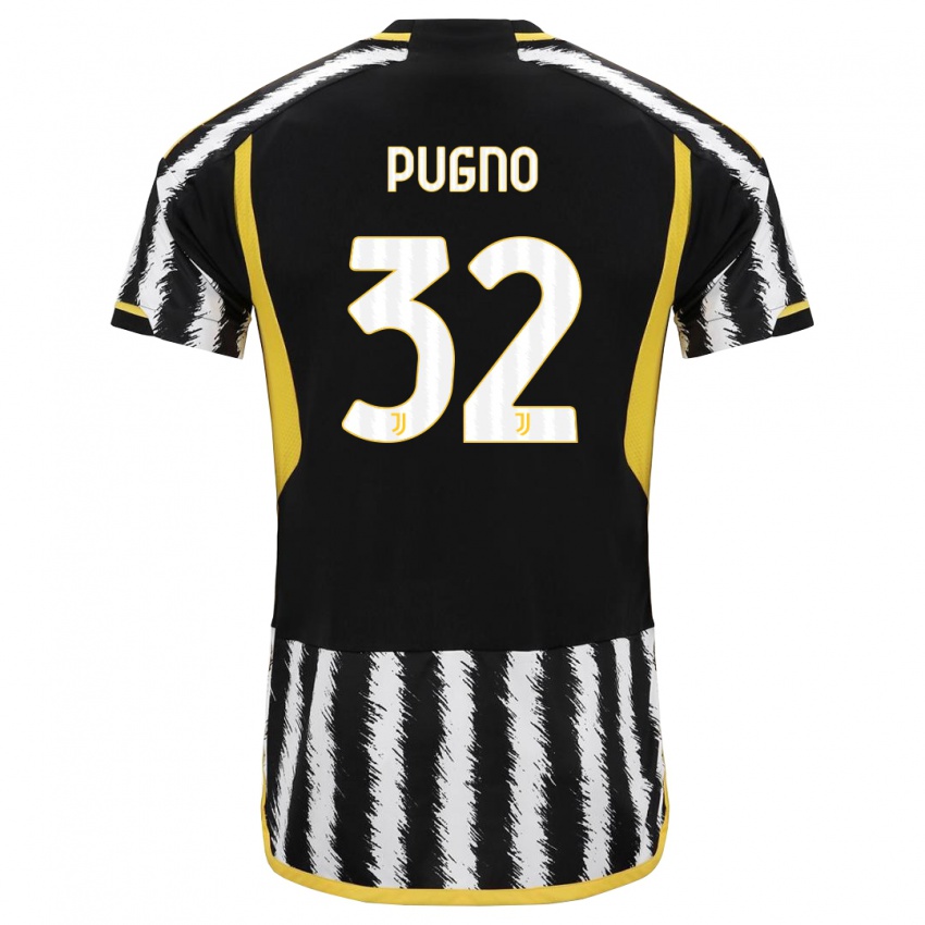 Kinder Diego Pugno #32 Schwarz-Weiss Heimtrikot Trikot 2023/24 T-Shirt Schweiz