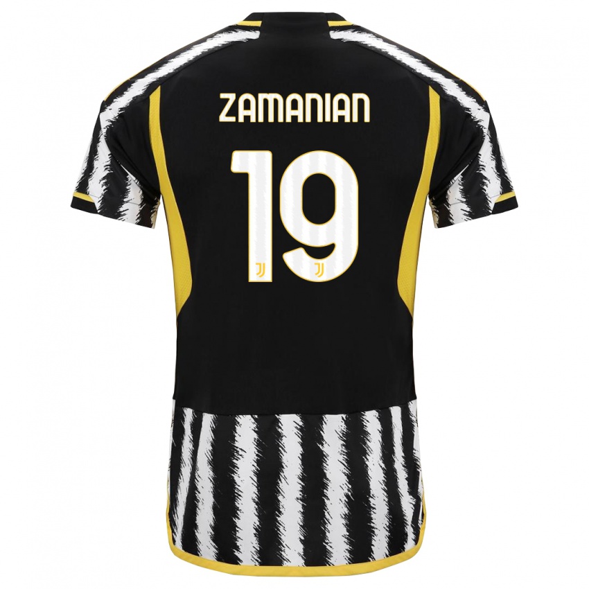 Kinder Annahita Zamanian #19 Schwarz-Weiss Heimtrikot Trikot 2023/24 T-Shirt Schweiz