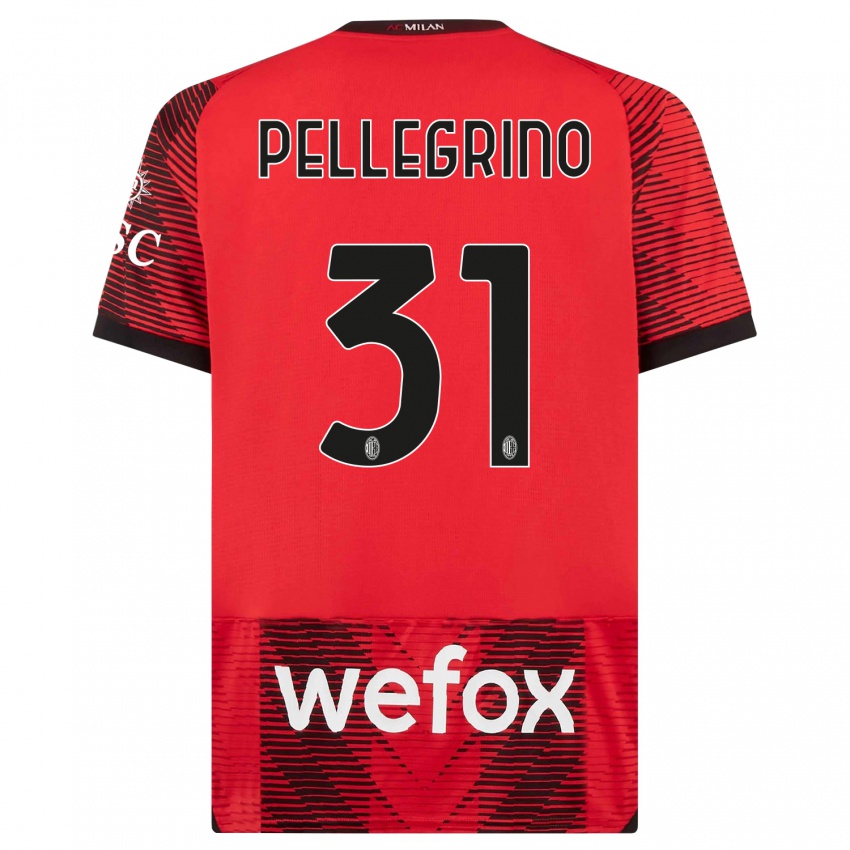 Kinder Marco Pellegrino #31 Rot Schwarz Heimtrikot Trikot 2023/24 T-Shirt Schweiz