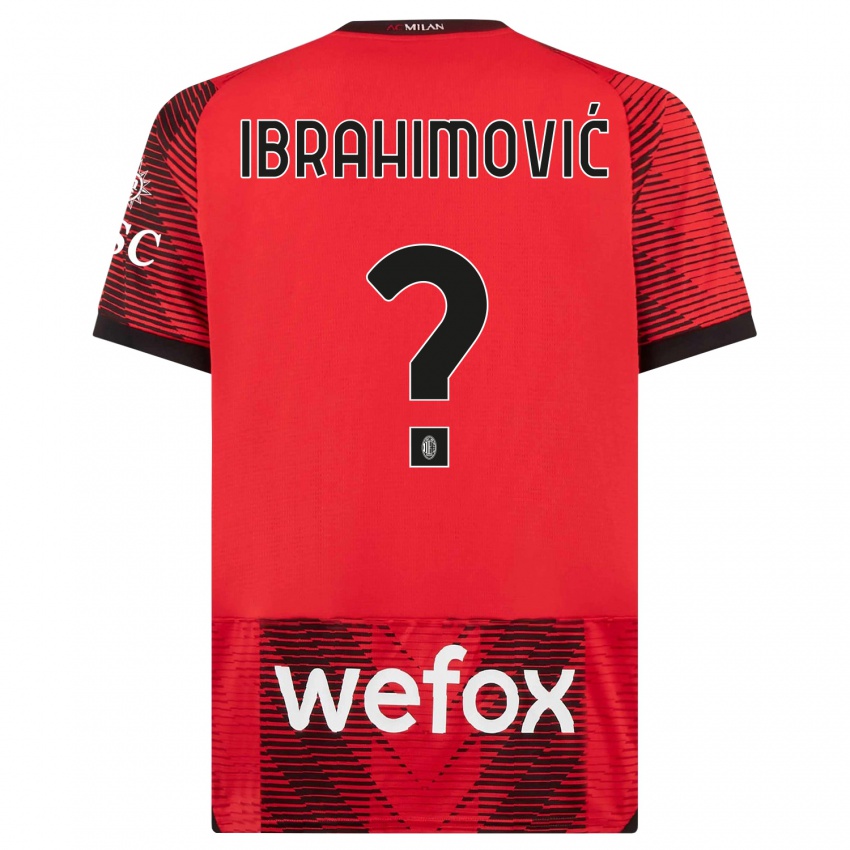 Kinder Maximilian Ibrahimović #0 Rot Schwarz Heimtrikot Trikot 2023/24 T-Shirt Schweiz