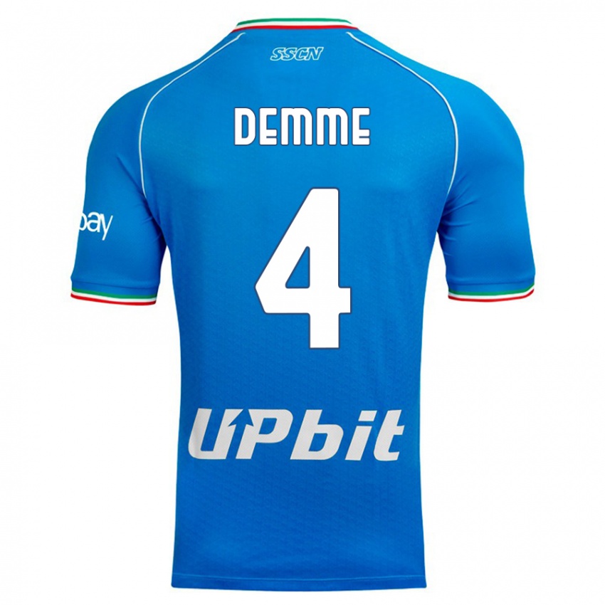 Kinder Diego Demme #4 Himmelblau Heimtrikot Trikot 2023/24 T-Shirt Schweiz