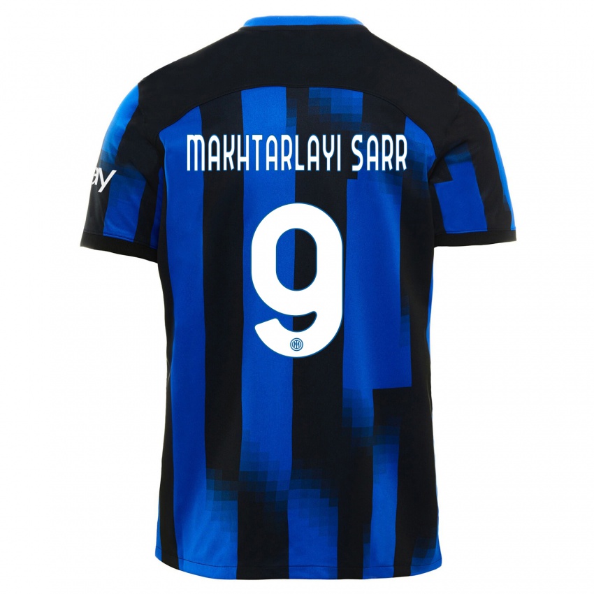 Kinder Amadou Makhtarlayi Sarr #9 Schwarz Blau Heimtrikot Trikot 2023/24 T-Shirt Schweiz