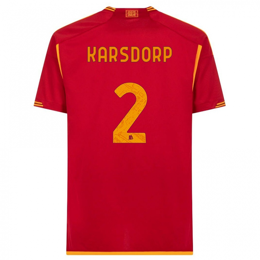 Kinder Rick Karsdorp #2 Rot Heimtrikot Trikot 2023/24 T-Shirt Schweiz