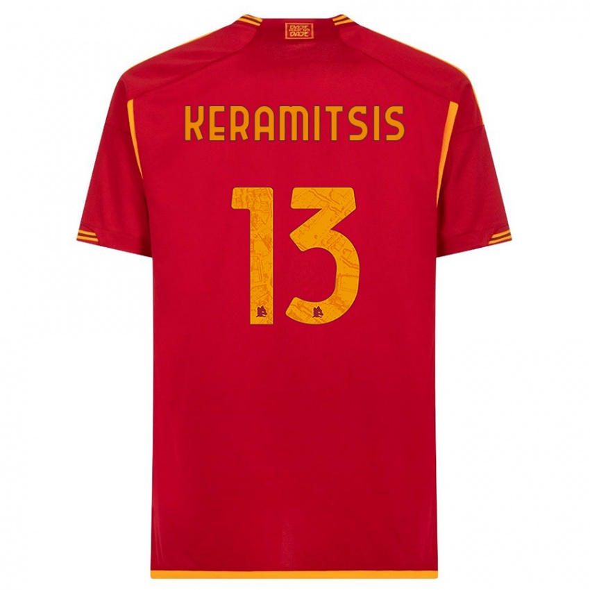 Kinder Dimitrios Keramitsis #13 Rot Heimtrikot Trikot 2023/24 T-Shirt Schweiz