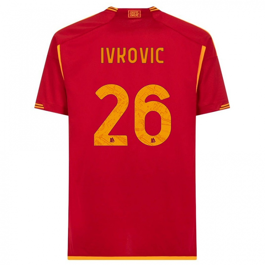Kinder Mate Ivkovic #26 Rot Heimtrikot Trikot 2023/24 T-Shirt Schweiz