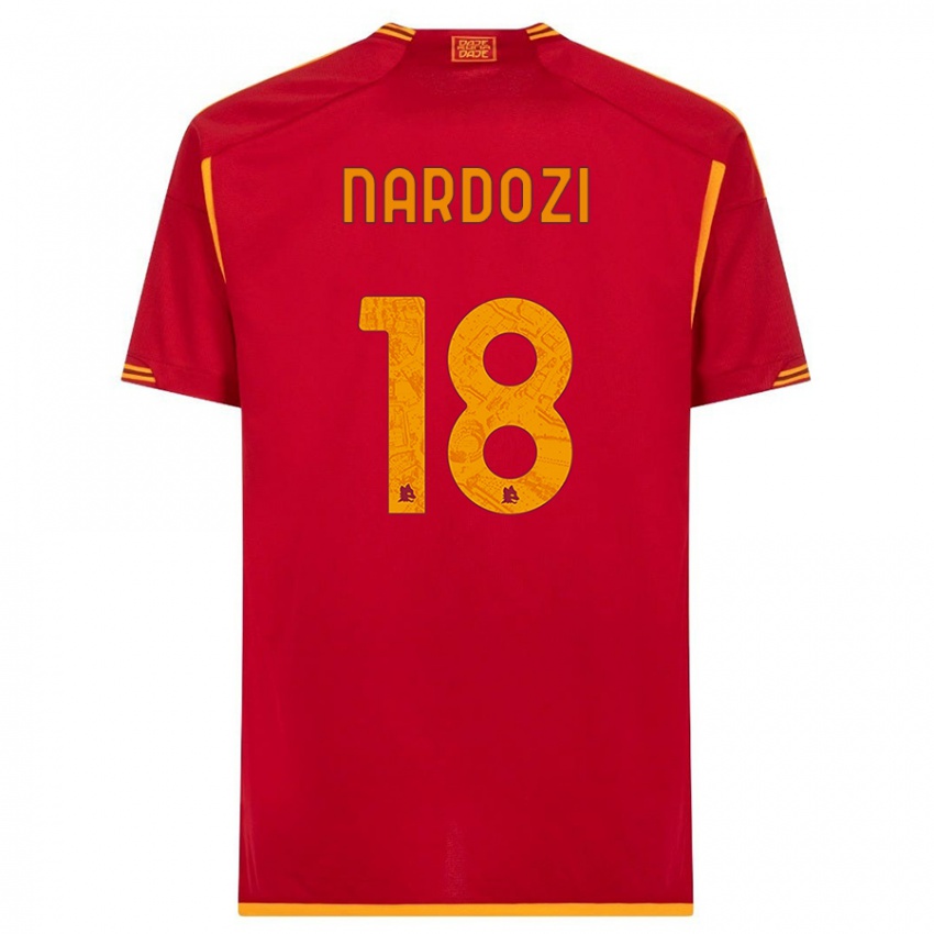 Kinder Manuel Nardozi #18 Rot Heimtrikot Trikot 2023/24 T-Shirt Schweiz