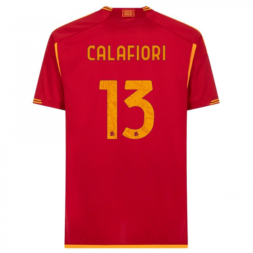 Kinder Riccardo Calafiori #13 Rot Heimtrikot Trikot 2023/24 T-Shirt Schweiz