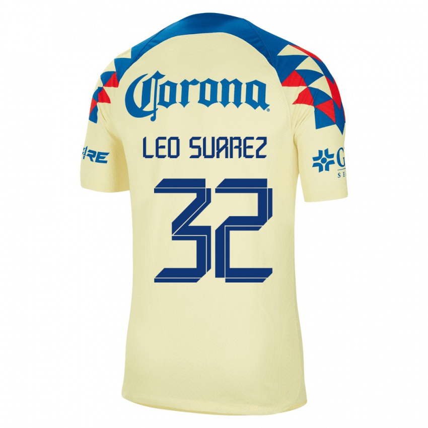 Kinder Leo Suarez #32 Gelb Heimtrikot Trikot 2023/24 T-Shirt Schweiz