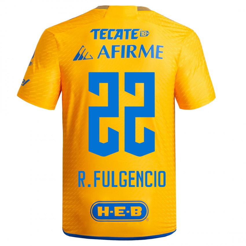 Kinder Raymundo Fulgencio #22 Gelb Heimtrikot Trikot 2023/24 T-Shirt Schweiz