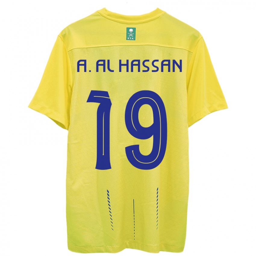 Kinder Ali Al-Hassan #19 Gelb Heimtrikot Trikot 2023/24 T-Shirt Schweiz