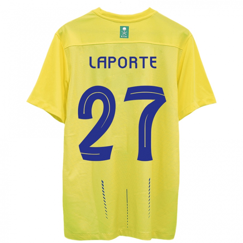 Kinder Aymeric Laporte #27 Gelb Heimtrikot Trikot 2023/24 T-Shirt Schweiz