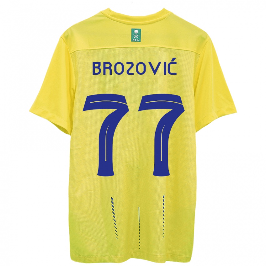 Kinder Marcelo Brozovic #77 Gelb Heimtrikot Trikot 2023/24 T-Shirt Schweiz