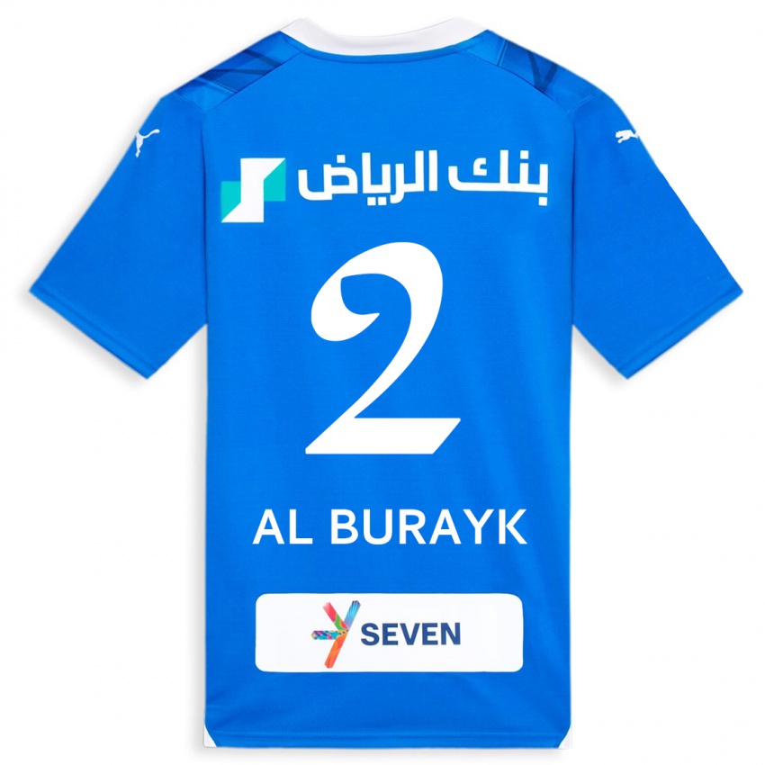 Kinder Mohammed Al-Burayk #2 Blau Heimtrikot Trikot 2023/24 T-Shirt Schweiz
