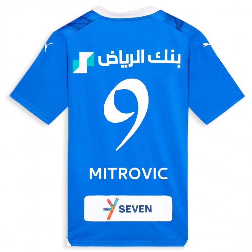 Kinder Aleksandar Mitrovic #9 Blau Heimtrikot Trikot 2023/24 T-Shirt Schweiz