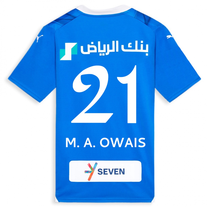 Kinder Mohammed Al-Owais #21 Blau Heimtrikot Trikot 2023/24 T-Shirt Schweiz