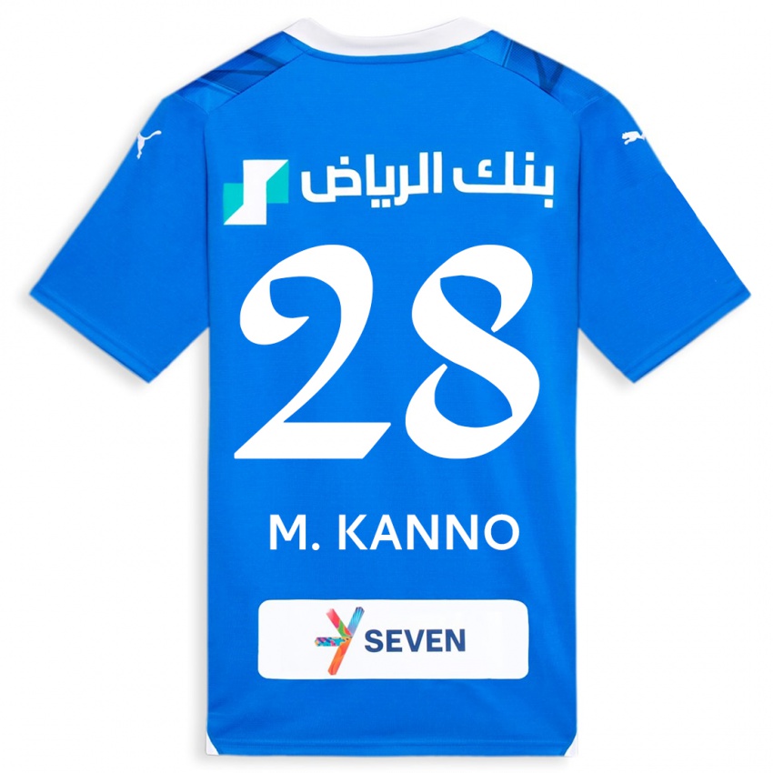 Kinder Mohamed Kanno #28 Blau Heimtrikot Trikot 2023/24 T-Shirt Schweiz
