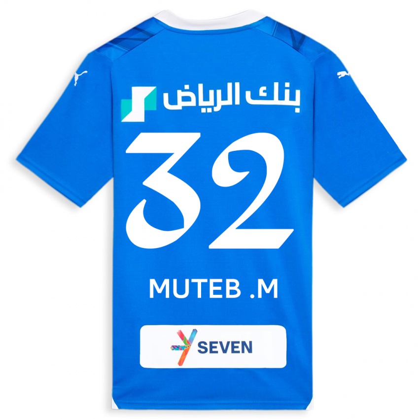Kinder Muteb Al-Mufarrij #32 Blau Heimtrikot Trikot 2023/24 T-Shirt Schweiz