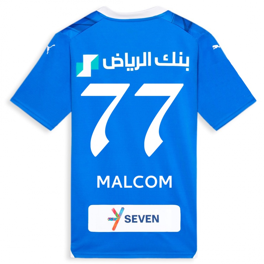 Kinder Malcom #77 Blau Heimtrikot Trikot 2023/24 T-Shirt Schweiz