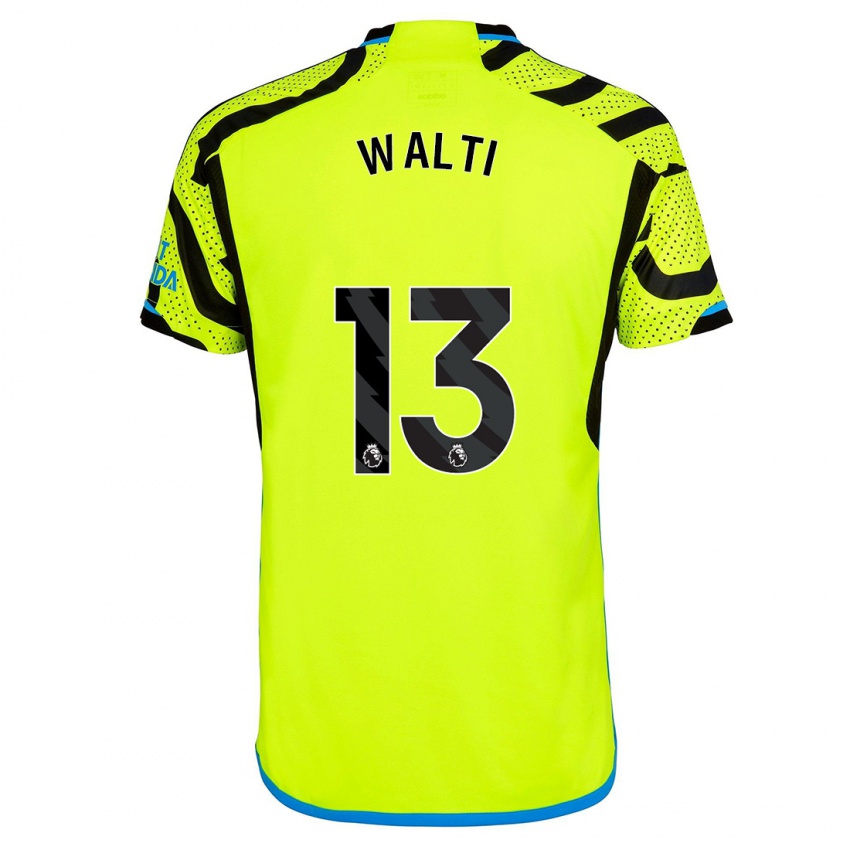 Kinder Lia Walti #13 Gelb Auswärtstrikot Trikot 2023/24 T-Shirt Schweiz