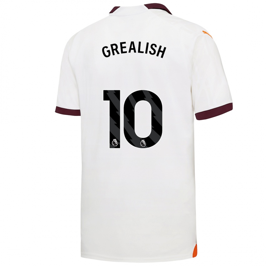 Kinder Jack Grealish #10 Weiß Auswärtstrikot Trikot 2023/24 T-Shirt Schweiz