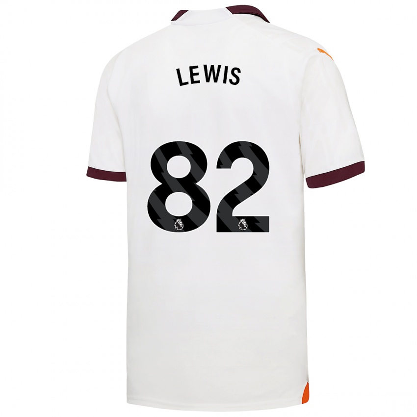 Kinder Rico Lewis #82 Weiß Auswärtstrikot Trikot 2023/24 T-Shirt Schweiz
