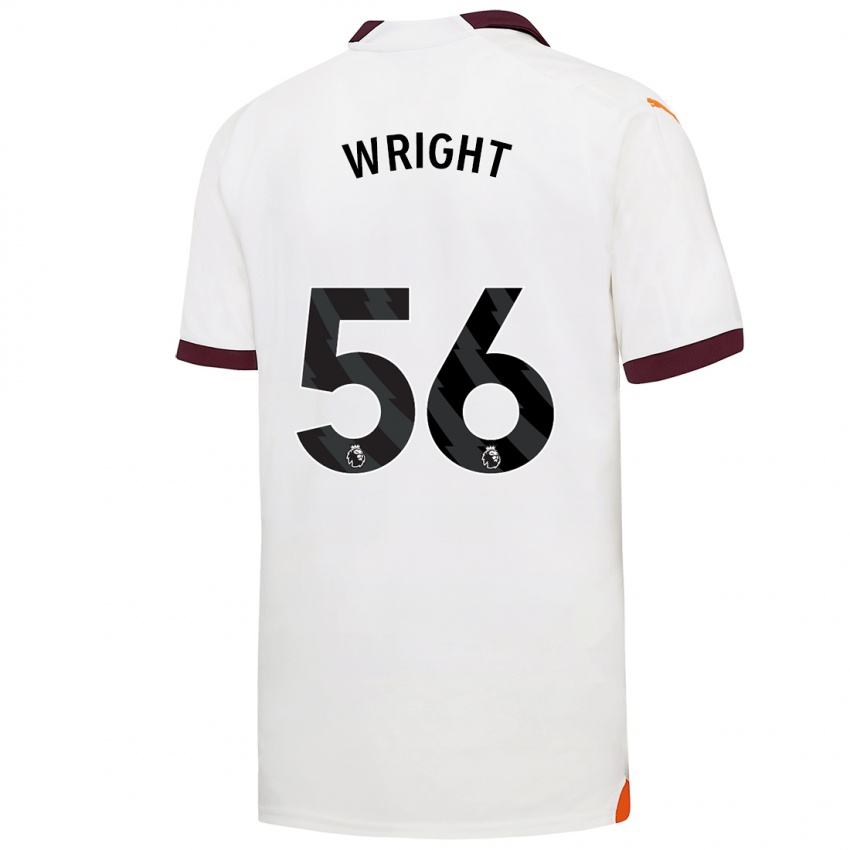 Kinder Jacob Wright #56 Weiß Auswärtstrikot Trikot 2023/24 T-Shirt Schweiz