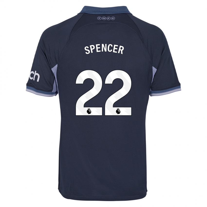 Kinder Rebecca Spencer #22 Dunkelblau Auswärtstrikot Trikot 2023/24 T-Shirt Schweiz