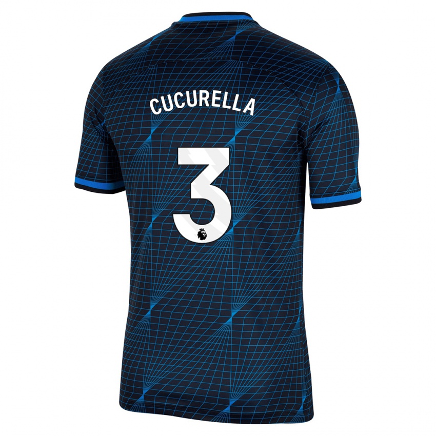 Kinder Marc Cucurella #3 Dunkelblau Auswärtstrikot Trikot 2023/24 T-Shirt Schweiz