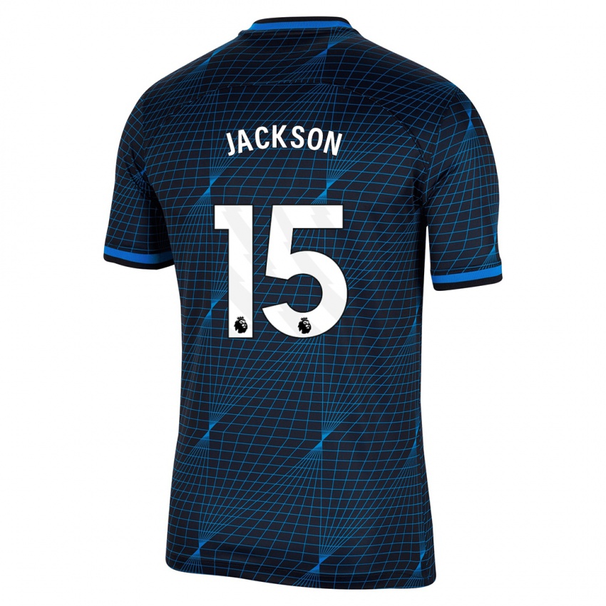 Kinder Nicolas Jackson #15 Dunkelblau Auswärtstrikot Trikot 2023/24 T-Shirt Schweiz