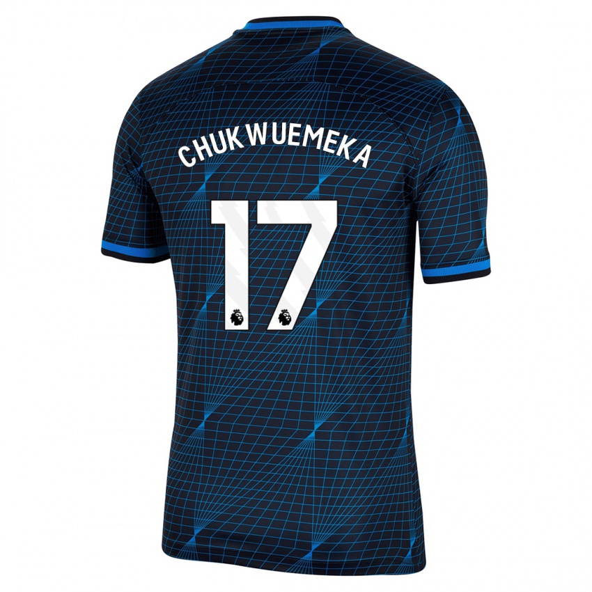 Kinder Carney Chukwuemeka #17 Dunkelblau Auswärtstrikot Trikot 2023/24 T-Shirt Schweiz