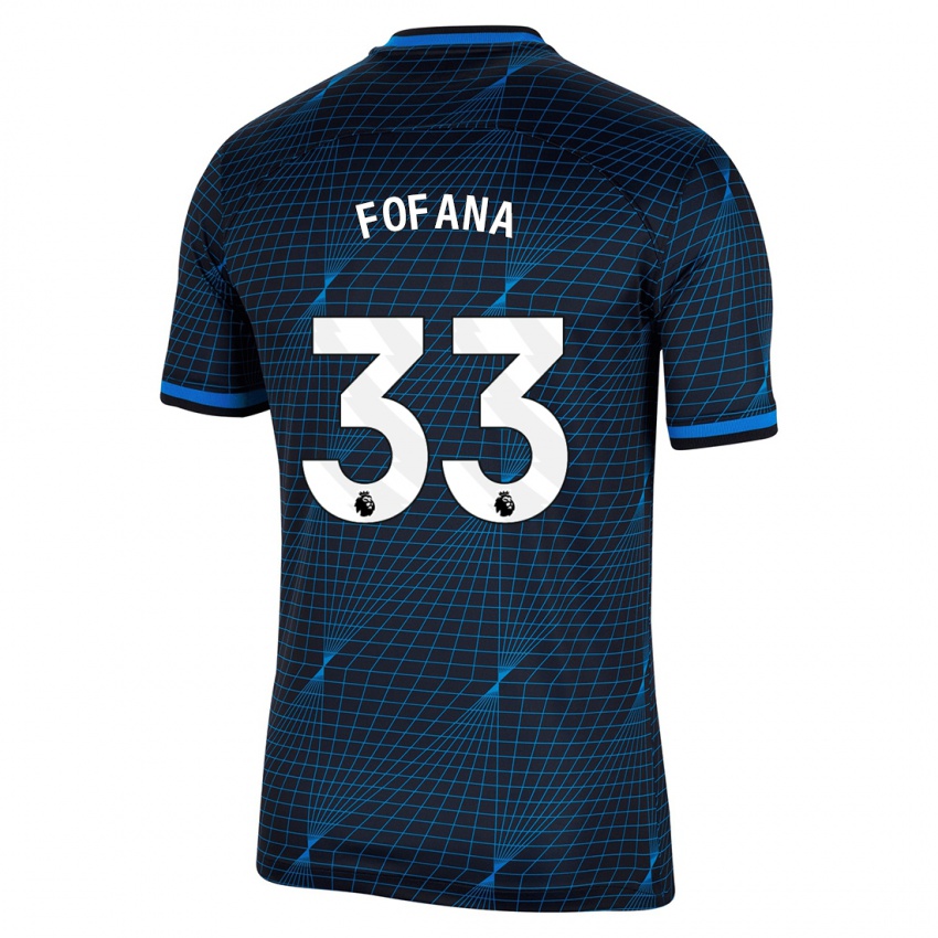 Kinder Wesley Fofana #33 Dunkelblau Auswärtstrikot Trikot 2023/24 T-Shirt Schweiz