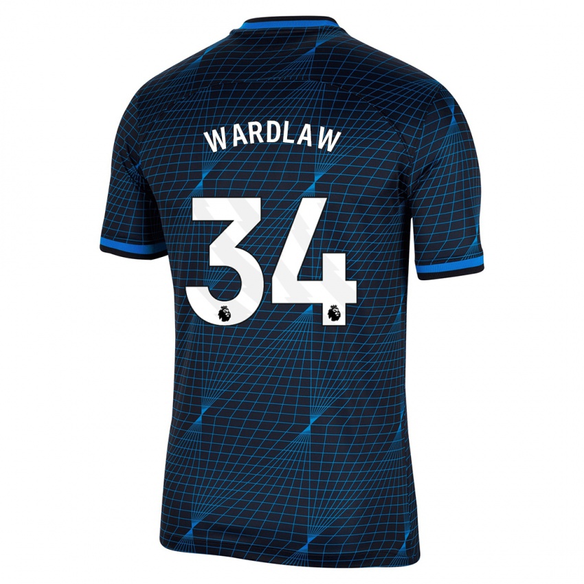 Kinder Charlotte Wardlaw #34 Dunkelblau Auswärtstrikot Trikot 2023/24 T-Shirt Schweiz