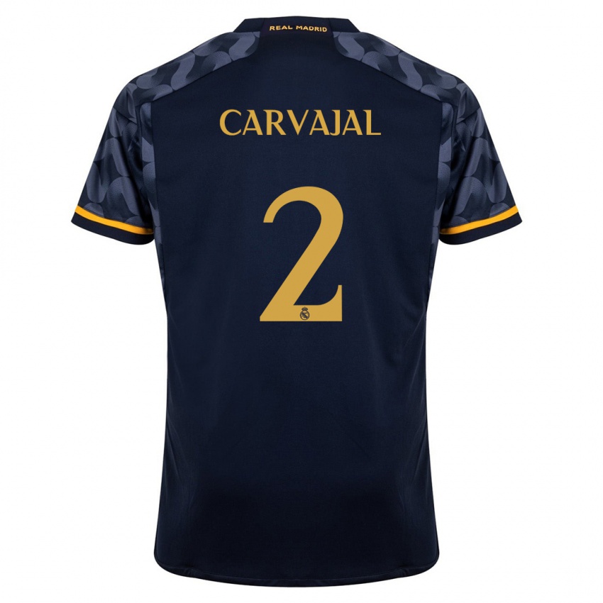 Kinder Daniel Carvajal #2 Dunkelblau Auswärtstrikot Trikot 2023/24 T-Shirt Schweiz