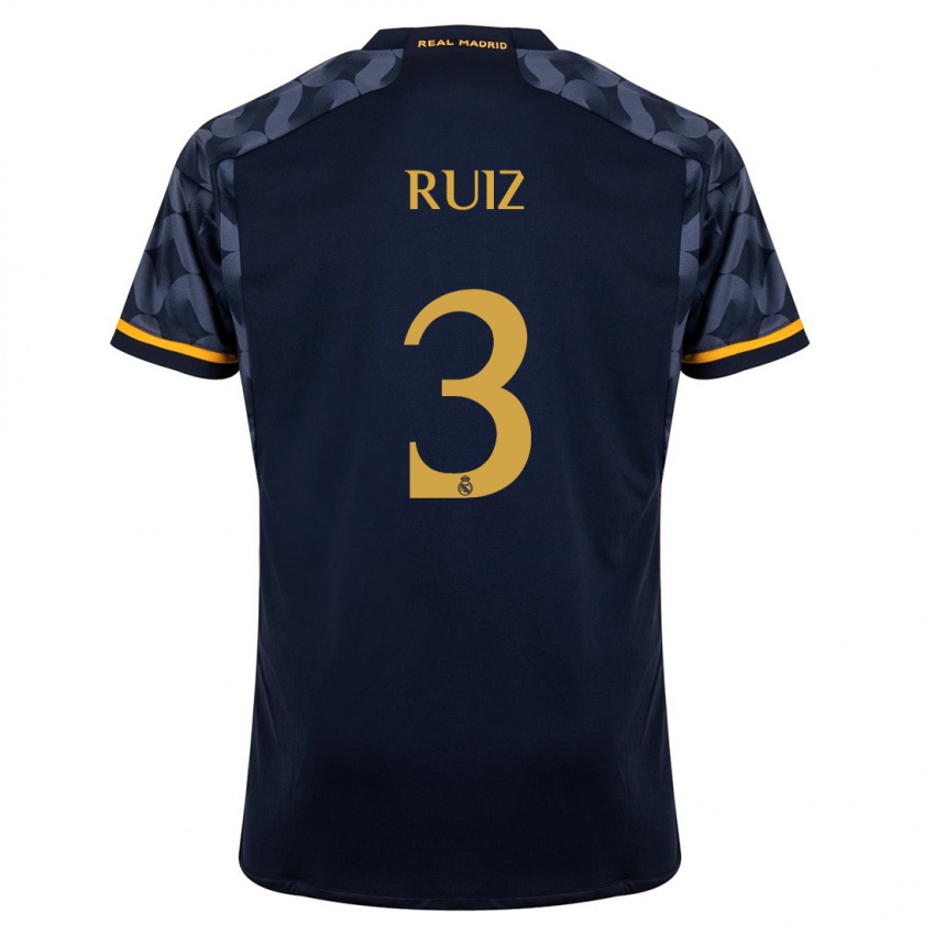 Kinder David Ruiz #3 Dunkelblau Auswärtstrikot Trikot 2023/24 T-Shirt Schweiz