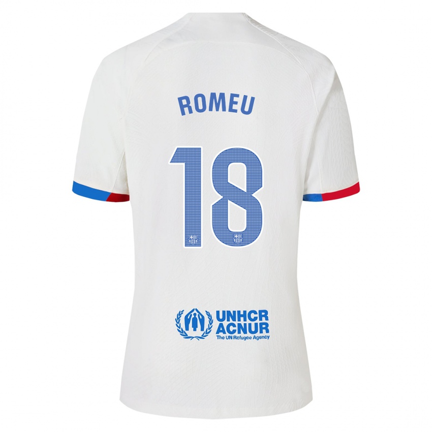 Kinder Oriol Romeu #18 Weiß Auswärtstrikot Trikot 2023/24 T-Shirt Schweiz
