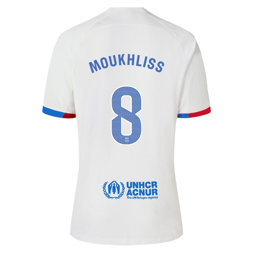 Kinder Moha Moukhliss #8 Weiß Auswärtstrikot Trikot 2023/24 T-Shirt Schweiz