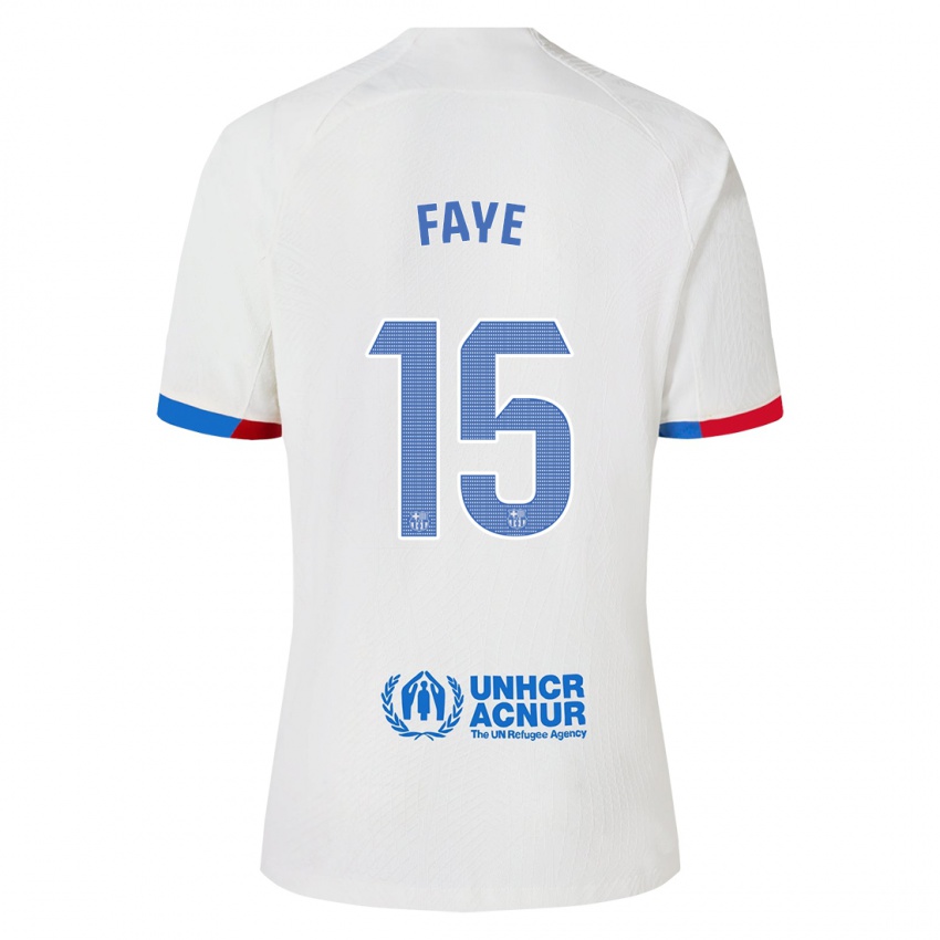 Kinder Mikayil Faye #15 Weiß Auswärtstrikot Trikot 2023/24 T-Shirt Schweiz