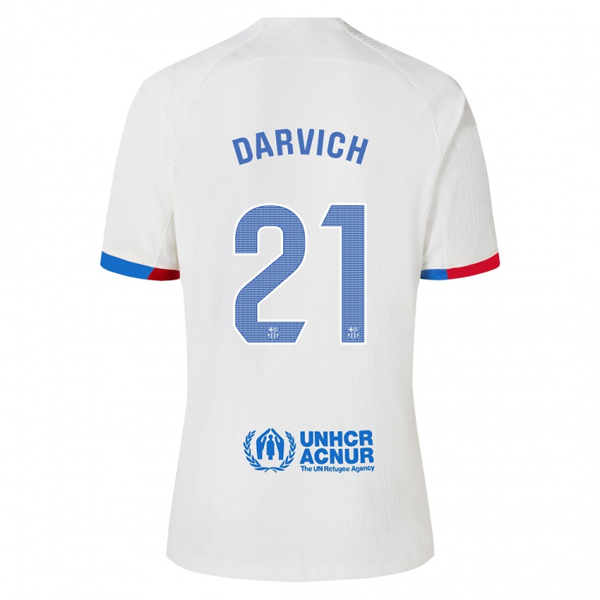 Kinder Noah Darvich #21 Weiß Auswärtstrikot Trikot 2023/24 T-Shirt Schweiz