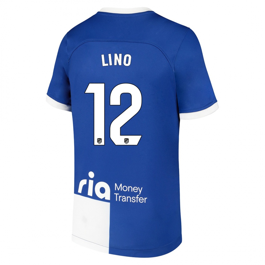 Kinder Samuel Lino #12 Blau Weiss Auswärtstrikot Trikot 2023/24 T-Shirt Schweiz