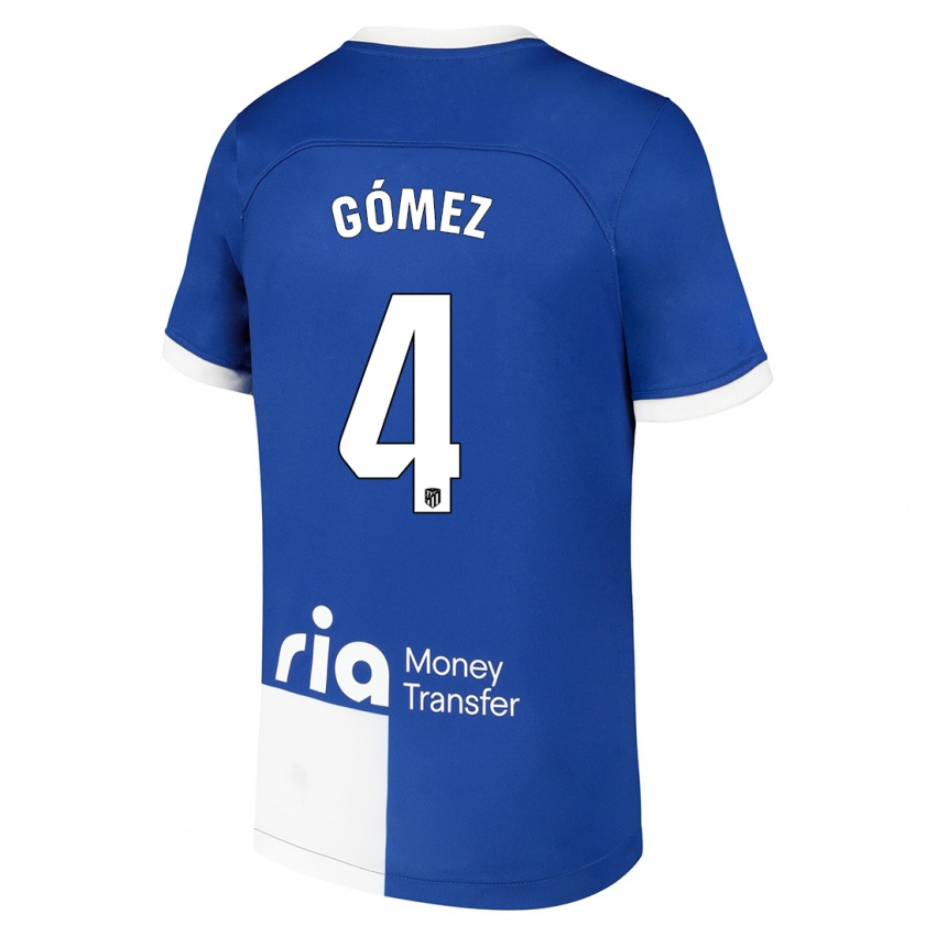 Kinder Mariano Gómez #4 Blau Weiss Auswärtstrikot Trikot 2023/24 T-Shirt Schweiz